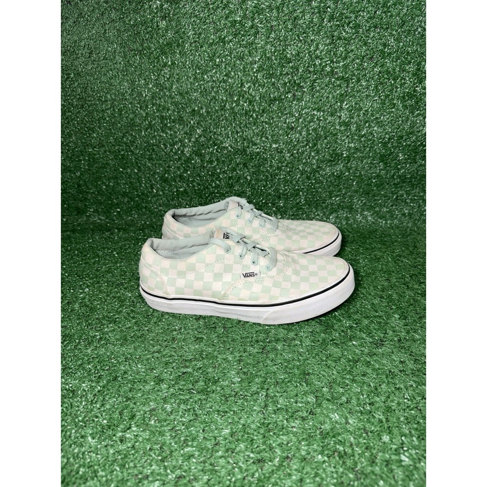 Vans Checkerboard Womens Size 5.5 Green Classic Skate Shoes Lace Up Sneakers
